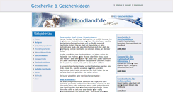Desktop Screenshot of geschenke.mondland.de